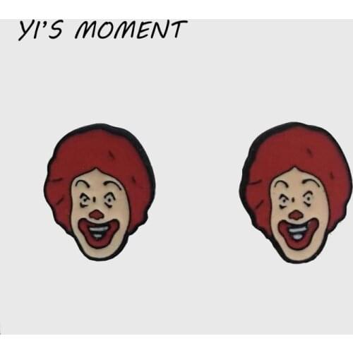 2019 new model birthday Gift Enamel Animal Jewelry Lovely Ronald McDonald Earrings Women Earing for kids