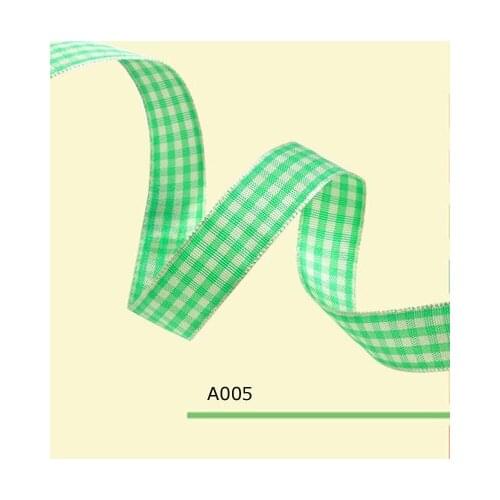 3/16" Inch 5mm gingham taffeta ribbon