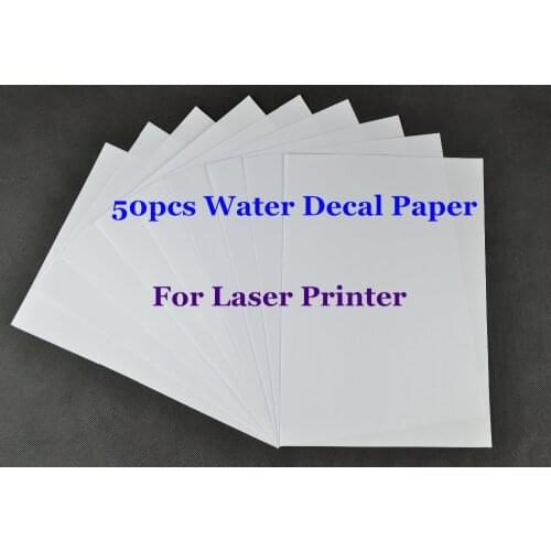 50pcs/lot) Laser Water Transfer Paper For Candle Clear Color Cheap A4 Paper Water Slide Decal Paper Waterslide Decal Paper