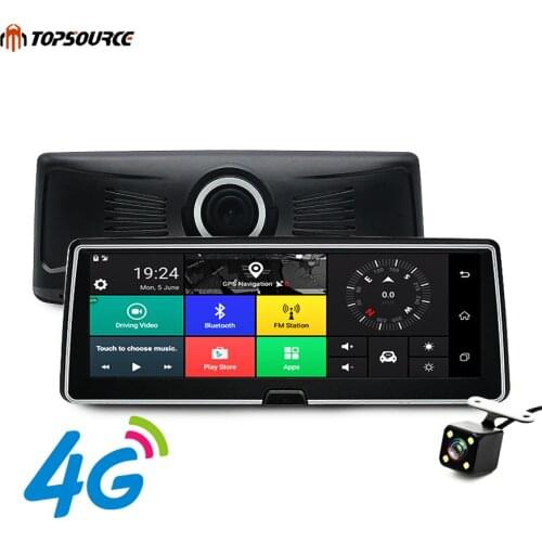 TOPSOURCE Car DVR 4G 7.84 inch Android 5.1 HD 1080P BT Dash Cam Registrar Video Recorder Video Enregistre Car GPS Navigation