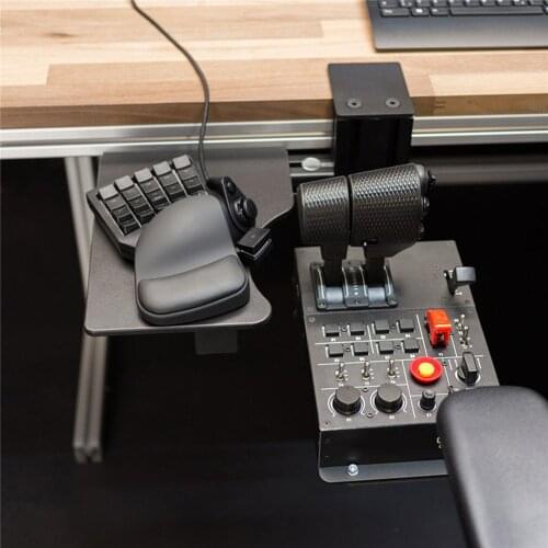 Mouse Mount Holder Metal Mouse Keyboard Tray Mount For THRUSTMASTER Hotas X56 VKB Flight Simulator Joystick Spare Parts