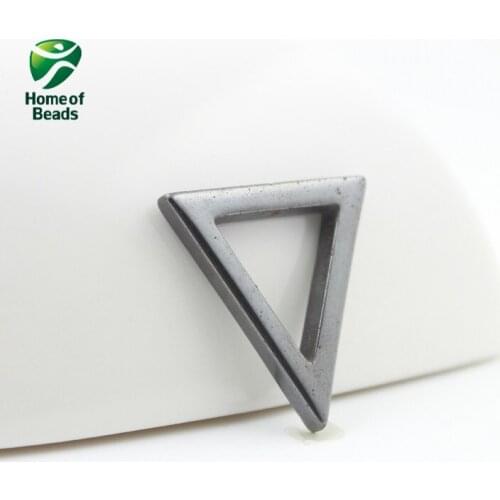 Hot sale fashion hematite Triangle pendant accessories diy accessories HP1084
