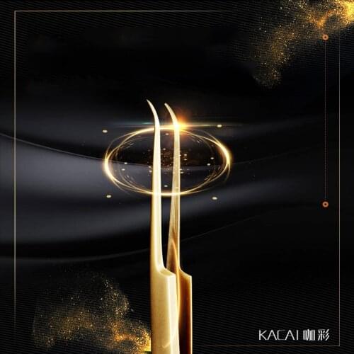 Kacai eyelash tweezers to clip v-type, y-type and w-type eyelashes eyelashes beauty eyelashes with High precision tweezers