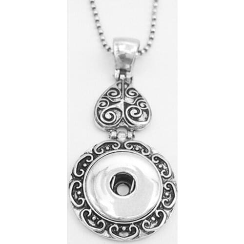 Classical flower snap button jewelry Necklace OEM, ODM NC6677 (fit 18mm 20mm snaps)