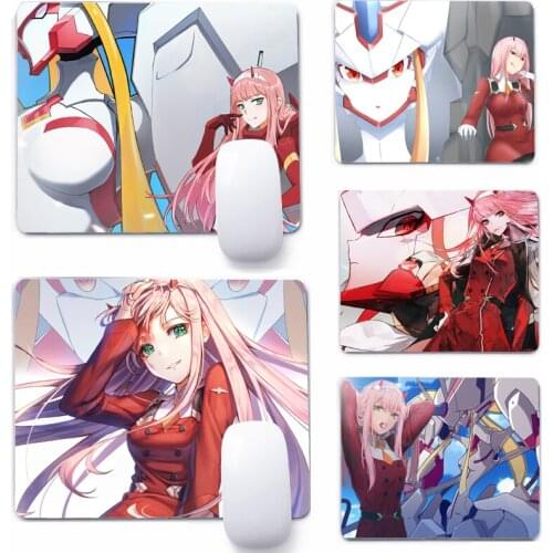 Anime Zero Two Darling In The FranXX 22x18cm Mouse Pad Computer Small Mouse Non-slip Pad Desktop Keyboard Pad Office Mouse Mat