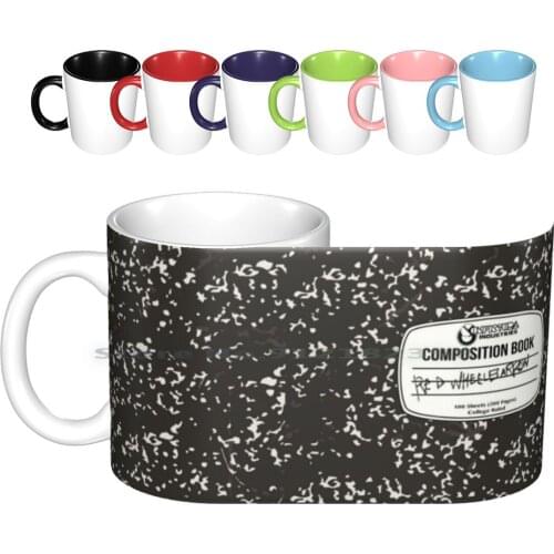 Red Wheelbarrow Composition Book Ceramic Mugs Coffee Cups Milk Tea Mug Red Wheelbarrow Mr Robot Composition Book Rami Malek