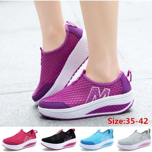 Summer New Middle-aged Ladies Fitness Training Free Lazy Sports Shake Walking Shoes