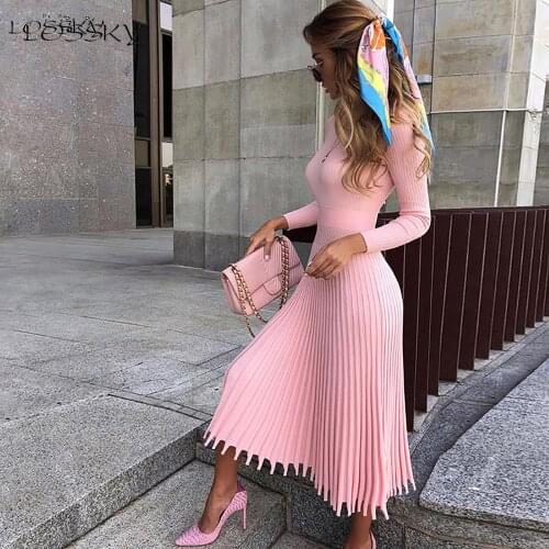 LOSSKY Fashionable Knitted Dresses