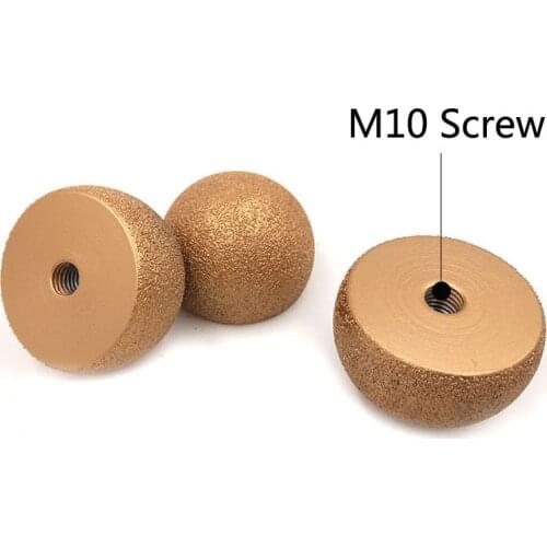M10x50mm Vacuum Brazed Diamond Polishing Grinding Head Pebble Tool Diamond Burrs Stone Marble Granite Brick Glassess