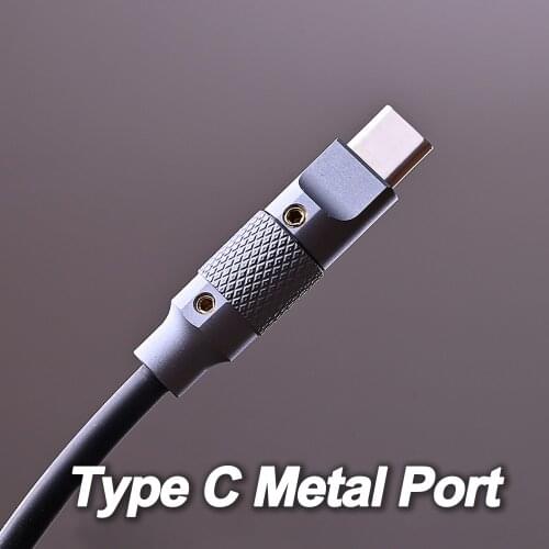 Mechanical Keyboard Cable Type C Port Metal CNC Anodizing Customize Personality Game PC GK61 Anne Pro 2