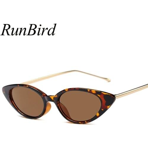 RunBird Small Oval Sunglasses Women Brand Designer High Quality Cool Glasses Female Small Size Frame Eyewear Men UV400 1400R