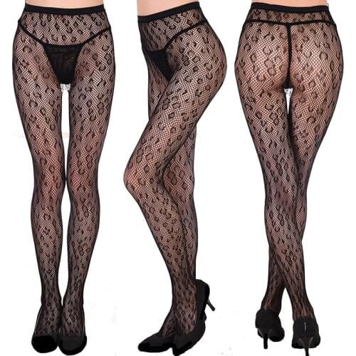 Sexy Pantyhose Women Leopard Tight Party Club Wear Fishnet Tights Stockings Black Vintage Pattern Women Pantis Collant Resille