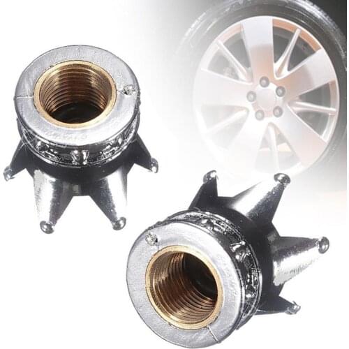 Professional Useful Silver Crown Tyre Tire Valve Stems Air Cover Car Truck Wheel Rim Dust Cap Car Accessories Supplies Products