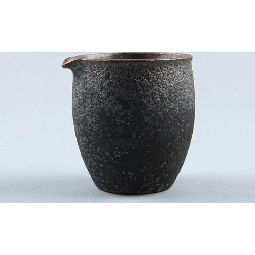 Simple Rust Glaze Firewood Ceramic Tea Pitcher Cha Hai 225ml