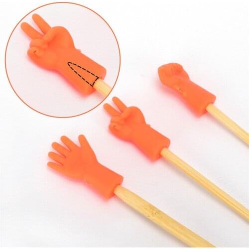 Rock-Paper-Scissors Rubber Sweater Needle Cap Non-Slip Anti-Dropping Cute Knitting Needle Tail Pin Cap TJ2040