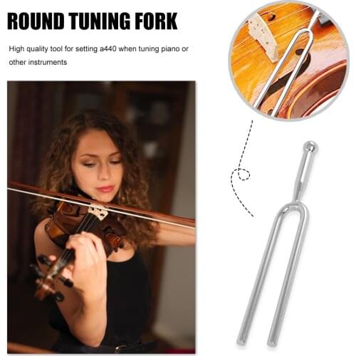 440Hz Standard A Tone Tuning Fork Metal Violin Guitar Stainless Steel Tuner Instrument Guitar Parts Accessories