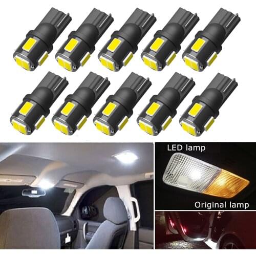 10pcs T10 W5W Led Bulb 194 168 Car Interior Light For Nissan Note Tiida Qashqai Almera Juke X-Trail Primera J11 Pathfinder Versa