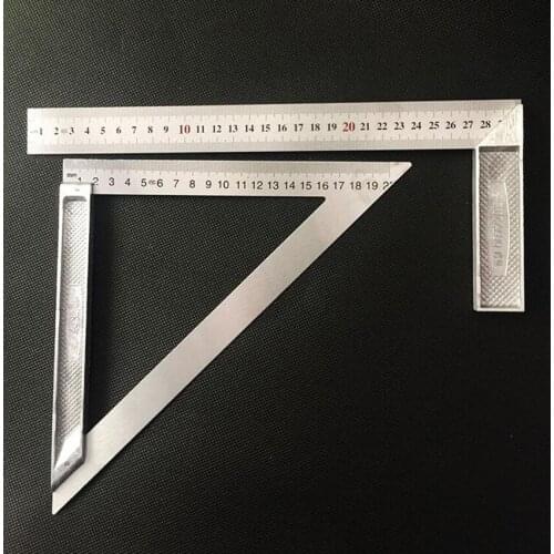200/300mm length Triangle Ruler 90 Degree Square Thick Stainless Steel Triangular rule Woodworking tool measurement and drawing