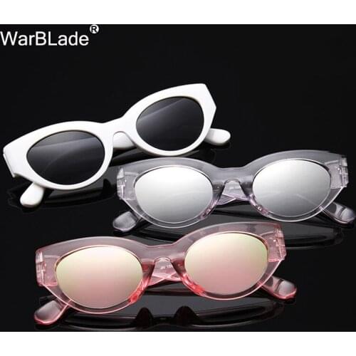 WarBLade Fashion Oval Cat Eye Sunglasses Women Men Classic Female Male Eyewear UV400 Sun Glasses For Women Shades White Oculos