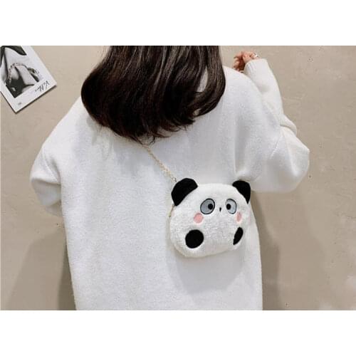 20cm Fashionable Toy Panda bag Cute Panda shoulders bag Womens handbag Plushed bag for students