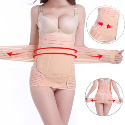 3in1 Belly/Abdomen/Pelvis Postpartum Belt Body Recovery Shapewear Waist Cinchers Trainer Corset Belly Bands