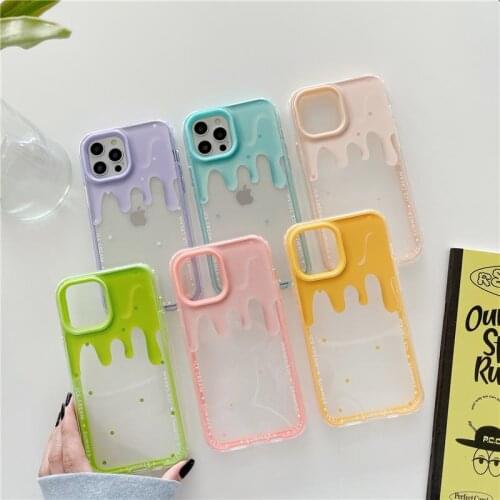 3 In 1 Summer Icecream Clear Back Protective Phone Case Cover Skin Shell For iPhone 7 8 Plus 11 12 Pro Max X XR XS Max