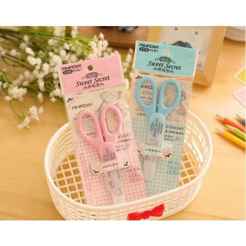 Childen Safety scissors with protective case 4pcs free shipping