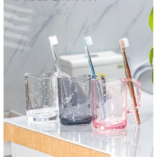 Household Gargle With Handle Plastic Transparent Wash Cup