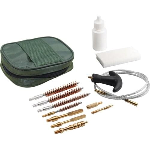 Gun cleaning Pistol Cleaning Kit Set Nylon Bag Rod Brush for .17cal .22cal .30cal 270/8.280cal Brass brush Rifle Cleaning
