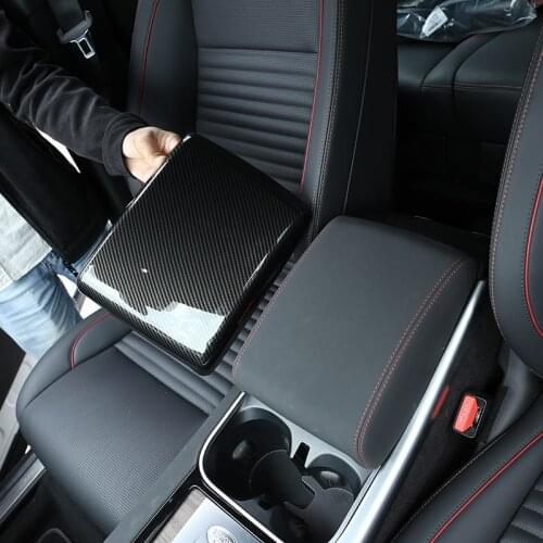 For Land Rover Discovery Sport 2019-20 ABS Carbon Fiber Car Center Console Armrest Box Protective Cover Car Accessories Stickers