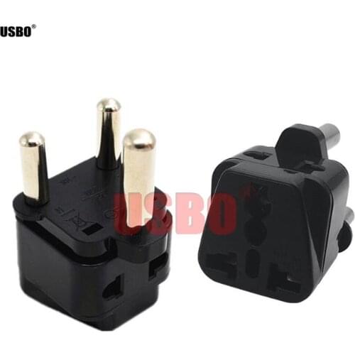Black 16A 250V 2-into-1 Large South Africa electric plug India Sri Lanka Ghana Cape Town travel adaptor plug socket converter