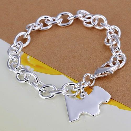H271 jewelry silver plated bracelet, jewelry silver plated fashion jewelry Dog tags thick bracelet /arbajiia ecramtya