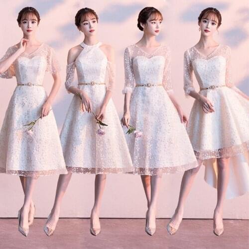 Beauty Emily A line Bridesmaid Dress 2019 Long Graduation Dress Wedding Party Prom Girl Dress Homecoming Dress