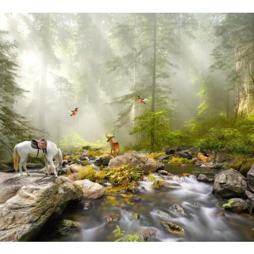 Beauty ultra HD original Hawthorn landscape wall modern living room wallpapers