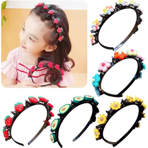 Hot 2021 Girl Sweet Princess Hairstyle Hairpin Children Cute Colors Cartoon Girl Lovely Hair Hoop Hairbands Headbands Hair Bands
