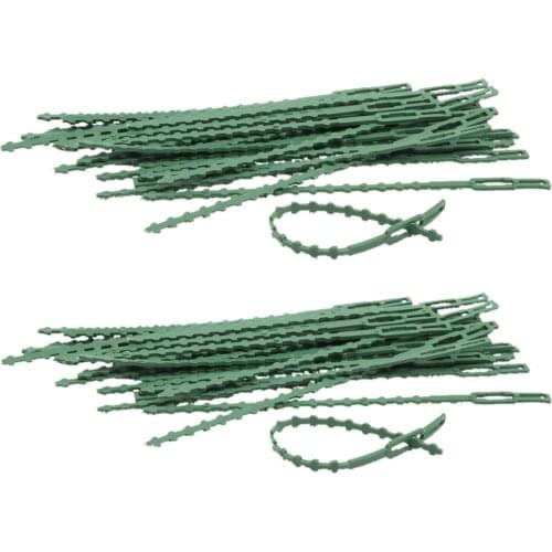 Lot Of 60pcs Links Ligatures Multifunction Reusable Plastic Adjustable Fasteners For Plants