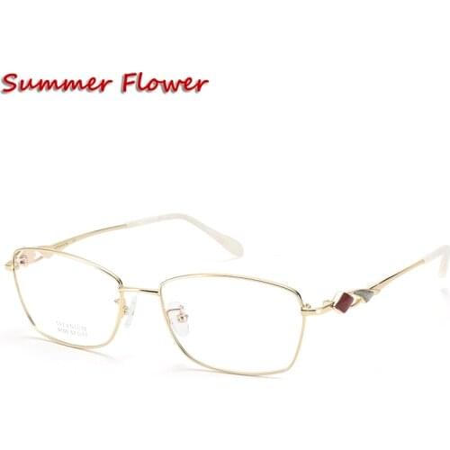 Fashion Women Eyewear Designer Progressive Glasses Frame Light Pure Titanium Super Quality Eyewear