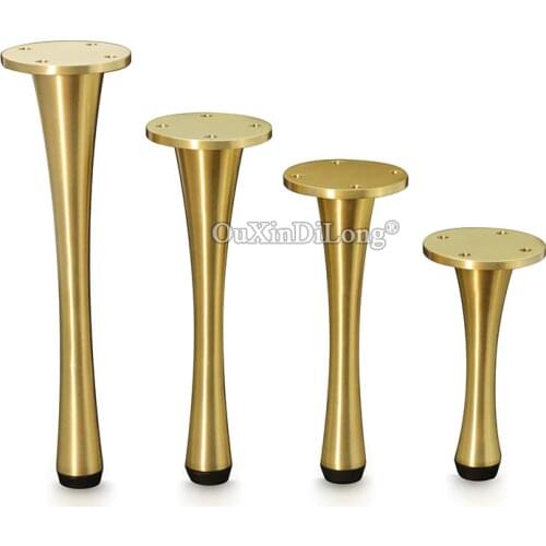 4PCS Adjustable Brass Furniture Curve Leg Bed/Armoire/Sofa Support Foot Bathroom Cabinet Antibacterial Hardware Legs GF285