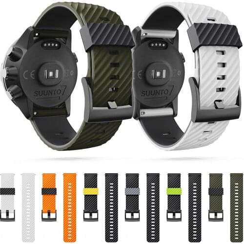 Outdoor Sport Watch Strap For Suunto Spartan 7/Sport Wrist HR/Suunto 9 /Suunto D5 Silicone Two Color Bracelet Band Replacement