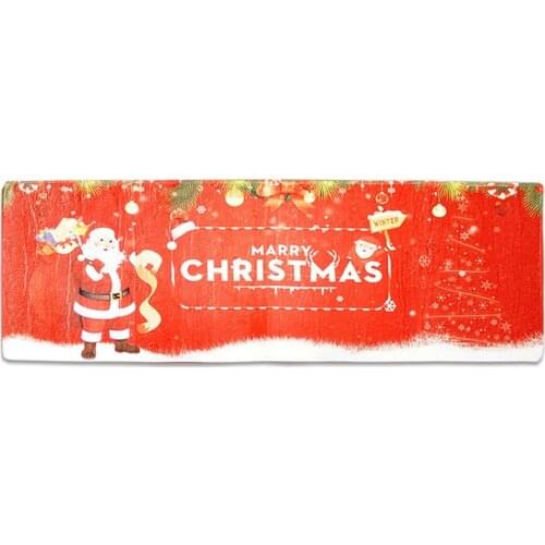 Christmas Home Rug Long Type Bathroom Carpet Bathroom Floor Mat Dining Room Xmas Rug Comfortable Home Decor