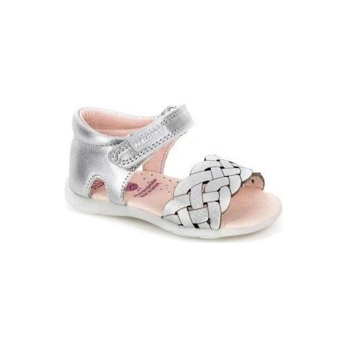 Sandals for girl in leather with heel and velcro Pablosky