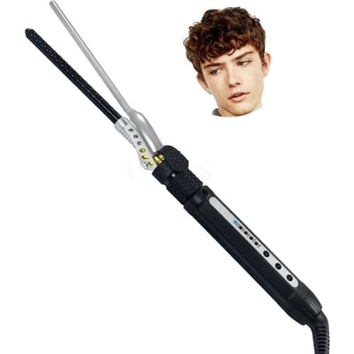 7mm Hair Curling Iron Small Rotating Hair Curlers Roller Waver Wand Ceramic Hair Crimp Mens Curly Spin Barrel Salon Hair Styler