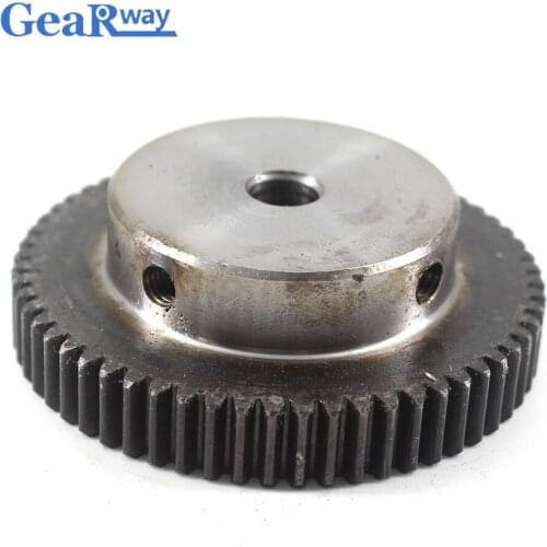 Gear Wheel Metal 1Module 60T 45Steel Spur Gear pinion 6/8/10/12/14/15/16/17/19/20mm Bore 1 Mould 60Teeth Metal Gear Wheel Pulley