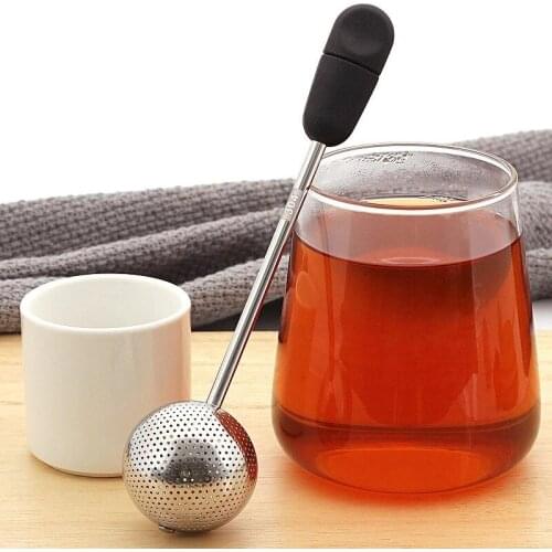 Stainless Steel Tea Strainers Fine Mesh Tea Infuser Mesh Tea Ball Filter Handle Strainer 360 Rotation Infuser Filter Teaware