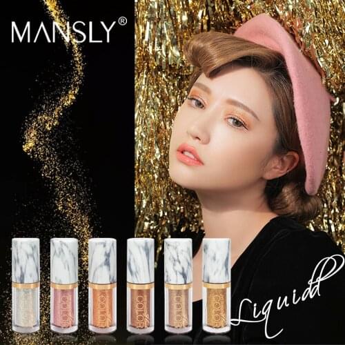 Marbling Glitter eye shadow solution Ultra glitter pearl nude makeup monochromatic liquid eye shadow