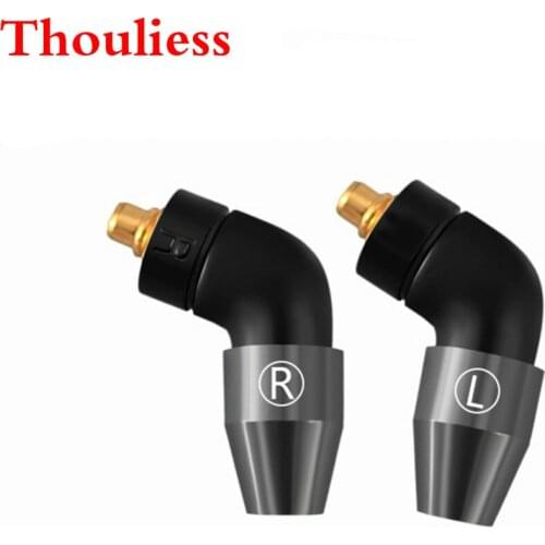 Thouliess 1pair Plated Earphone L Shape Jack DIY Pin Adapter For W60 W50 W40 W30 W20 W10 Cable