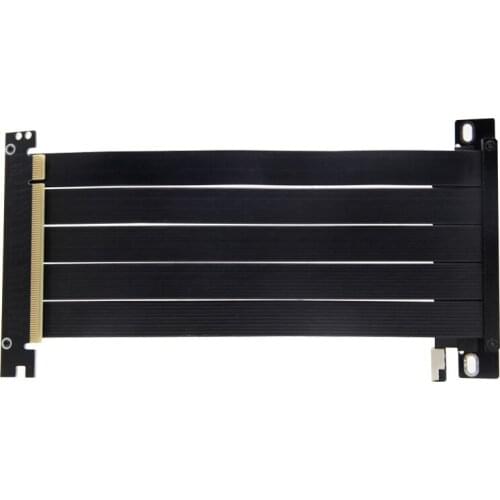 Image Card Extension Cable Dual Reverse 18.5cm PCI-E X16 3.0 Full Speed Stability Compatible with ITX Mini Chassis