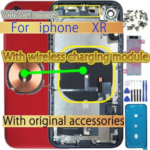 Repair replacements housing assembly for iphone XR back housing with parts