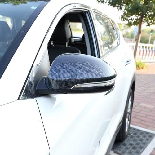 1pair Car styling For Hyundai Tucson 2017 2016 2015 Rearview Mirror Frame Trim Stickers Covers ABS For Tucson-2017 Accessories
