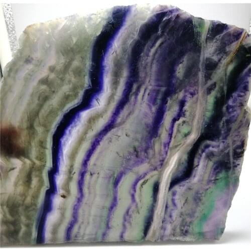 1 pc 1000g -1500g natural fluorite plate chakra crystal slice for decoration
